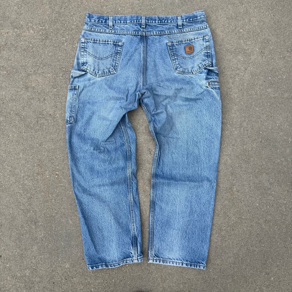 Carhartt B171-DST Carpenter Jeans Mens 40x30 Relaxed Fit Work Worn In Grunge